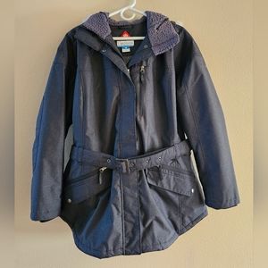 Columbia Carson Pass 1X black hooded jacket with faux fur